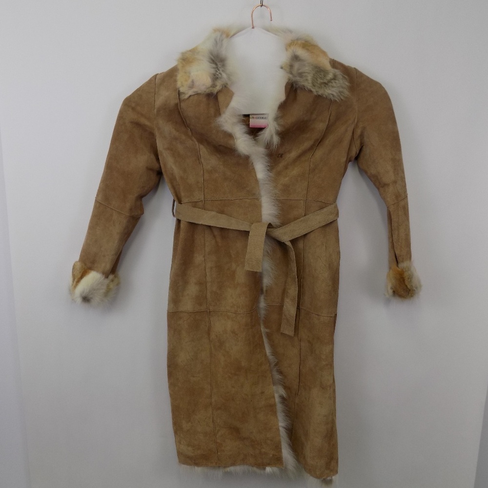 Axara Women's Size Large Russian Leather Coat